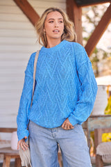 Isla Cable Tunic Jumper - Marine