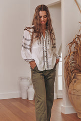 Fabienne Blouse - Light Chalk