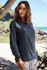 Fade Into You Tee - Washed Black ~ Free People