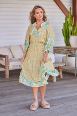 Jasmine Midi Dress - Pompeii Citrus