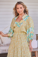 Jasmine Midi Dress - Pompeii Citrus