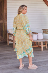 Jasmine Midi Dress - Pompeii Citrus