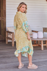 Jasmine Midi Dress - Pompeii Citrus