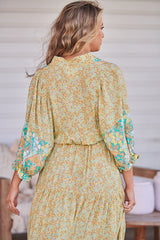 Jasmine Midi Dress - Pompeii Citrus