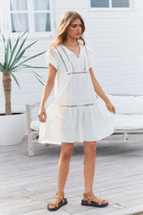 Jess Dress - White Poppy