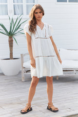 Jess Dress - White Poppy
