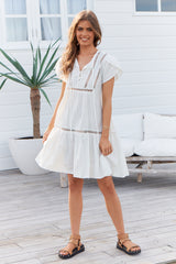 Jess Dress - White Poppy
