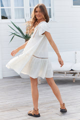Jess Dress - White Poppy
