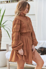 Loom Mini Dress- Butterscotch ~ MOS the label