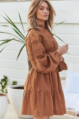 Loom Mini Dress- Butterscotch ~ MOS the label