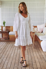 Shaye Mini Dress - White Te Amo