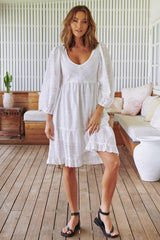 Shaye Mini Dress - White Te Amo
