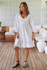 Shaye Mini Dress - White Te Amo