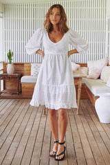 Shaye Mini Dress - White Te Amo