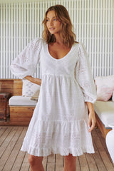 Shaye Mini Dress - White Te Amo