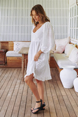 Shaye Mini Dress - White Te Amo