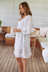 Shaye Mini Dress - White Te Amo