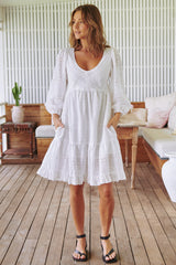 Shaye Mini Dress - White Te Amo