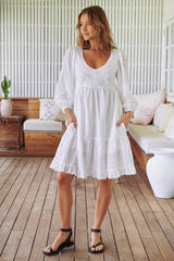 Shaye Mini Dress - White Te Amo