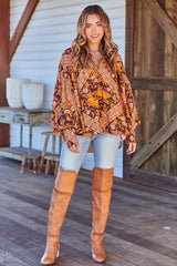 Folk Blouse - Lantana