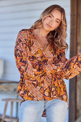 Folk Blouse - Lantana