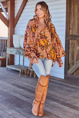 Folk Blouse - Lantana