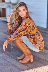 Folk Blouse - Lantana