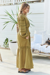 Loom Maxi Dress- Olive ~ MOS the label