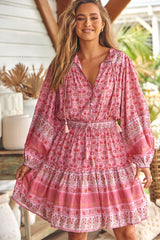 Bali Mini Dress - Rose Blossom