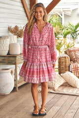 Bali Mini Dress - Rose Blossom