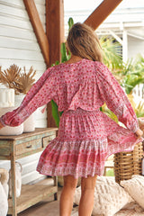 Bali Mini Dress - Rose Blossom
