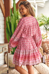 Bali Mini Dress - Rose Blossom