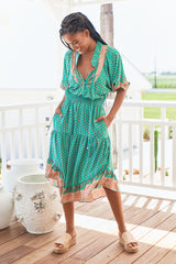 Jasmine Midi Dress - Jade