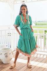 Jasmine Midi Dress - Jade