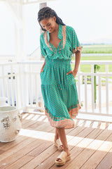 Jasmine Midi Dress - Jade