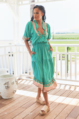 Jasmine Midi Dress - Jade