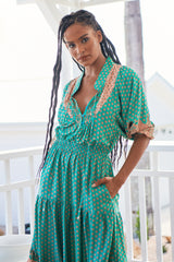 Jasmine Midi Dress - Jade