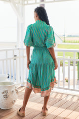 Jasmine Midi Dress - Jade