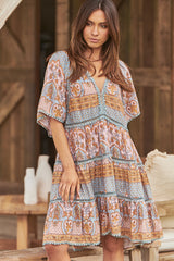 Coco Mini Dress - Grey Odessa