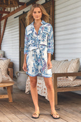 Beverly Shirt Dress - Sea Breeze