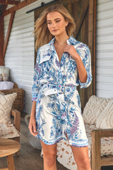 Beverly Shirt Dress - Sea Breeze