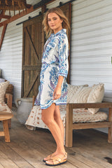 Beverly Shirt Dress - Sea Breeze