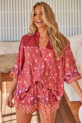 Brydie Shorts - Merlot