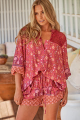 Brydie Shorts - Merlot