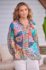 IMAGINATION KARI BUTTON DOWN ~ Johnny Was