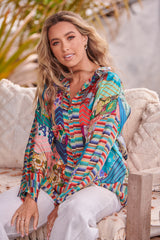 IMAGINATION KARI BUTTON DOWN ~ Johnny Was