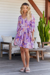 Oakie Mini Dress - Purple Rain