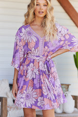 Oakie Mini Dress - Purple Rain