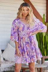 Oakie Mini Dress - Purple Rain