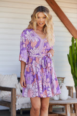 Oakie Mini Dress - Purple Rain